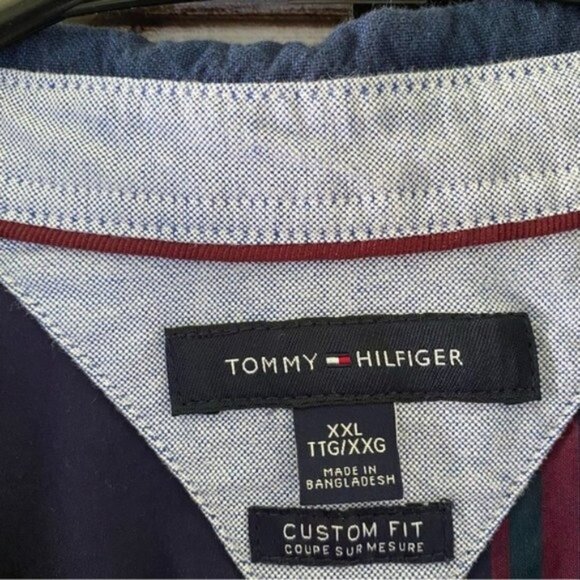 Tommy Hilfiger‎ Men's Plaid Long-Sleeved Button-Down Shirt Size XXL - Picture 8 of 9